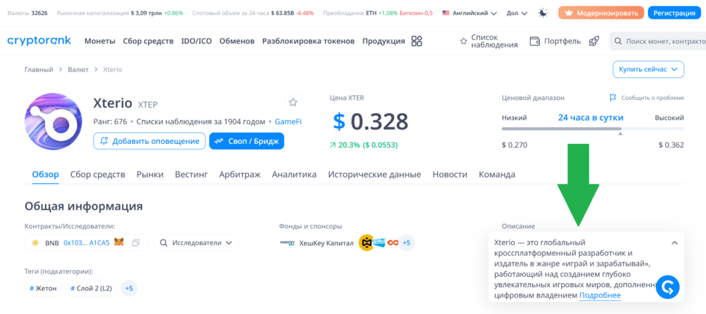 Как посмотреть описание проекта